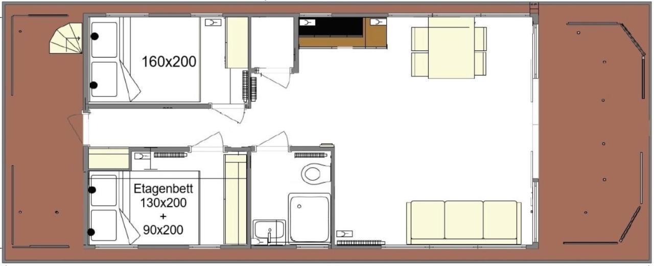 ホテル Hausboot Fjord Nordstern Mit Dachterrasse In シュレースヴィヒ エクステリア 写真